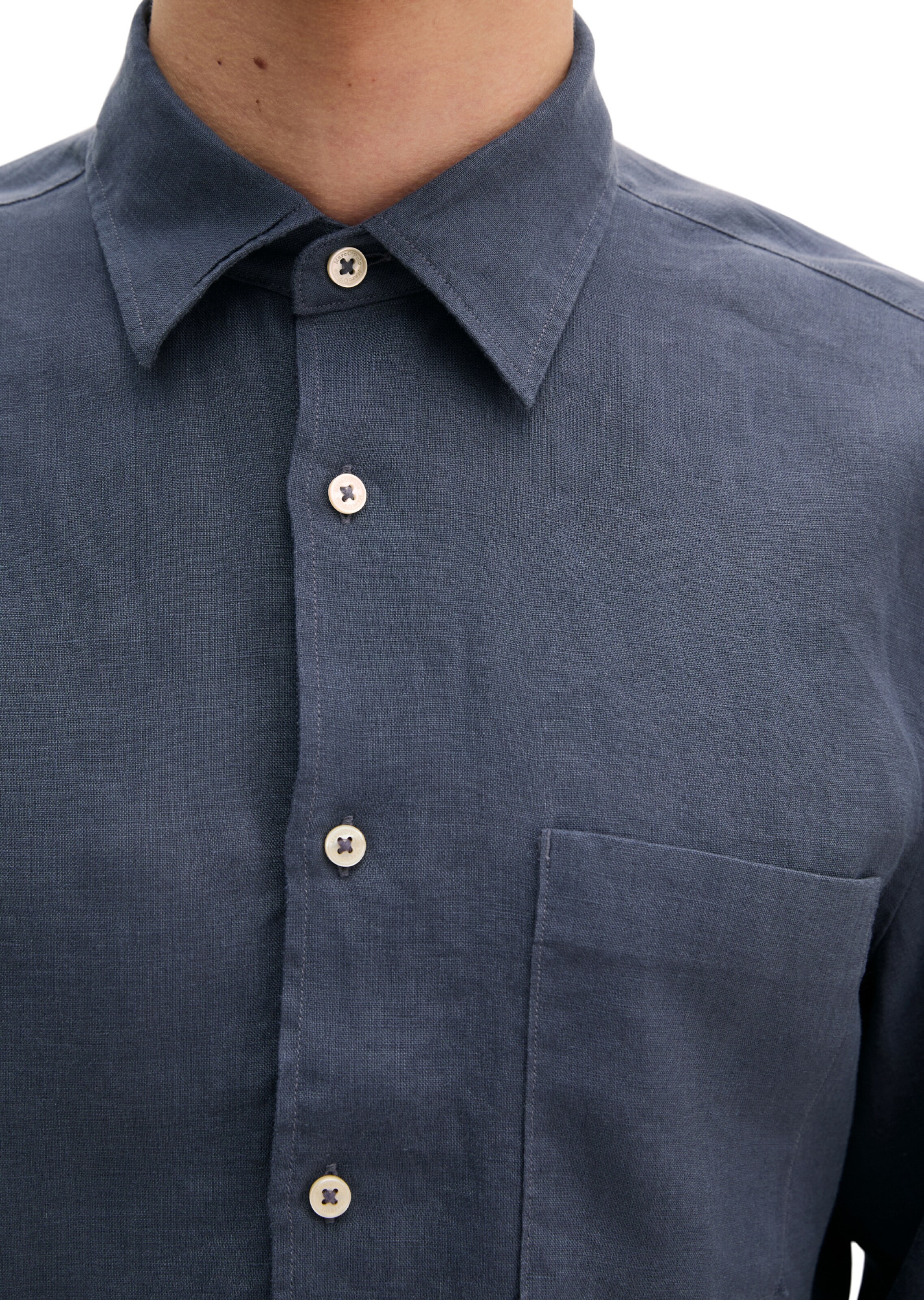 Marc O'Polo Regular fit Overhemd in Blauw