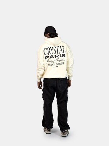 Crystal Paris Sweatshirt 'Rich' in White