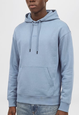 BOSS Sweatshirt 'WeSmallhood' in Blau: Vorderseite