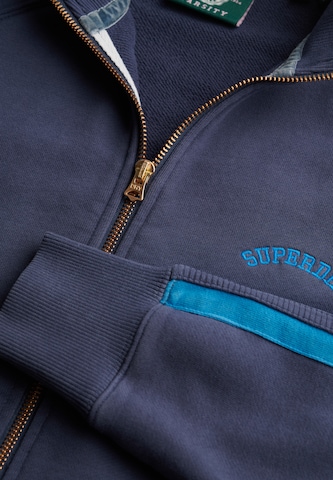 Superdry Trainingsjack in Blauw