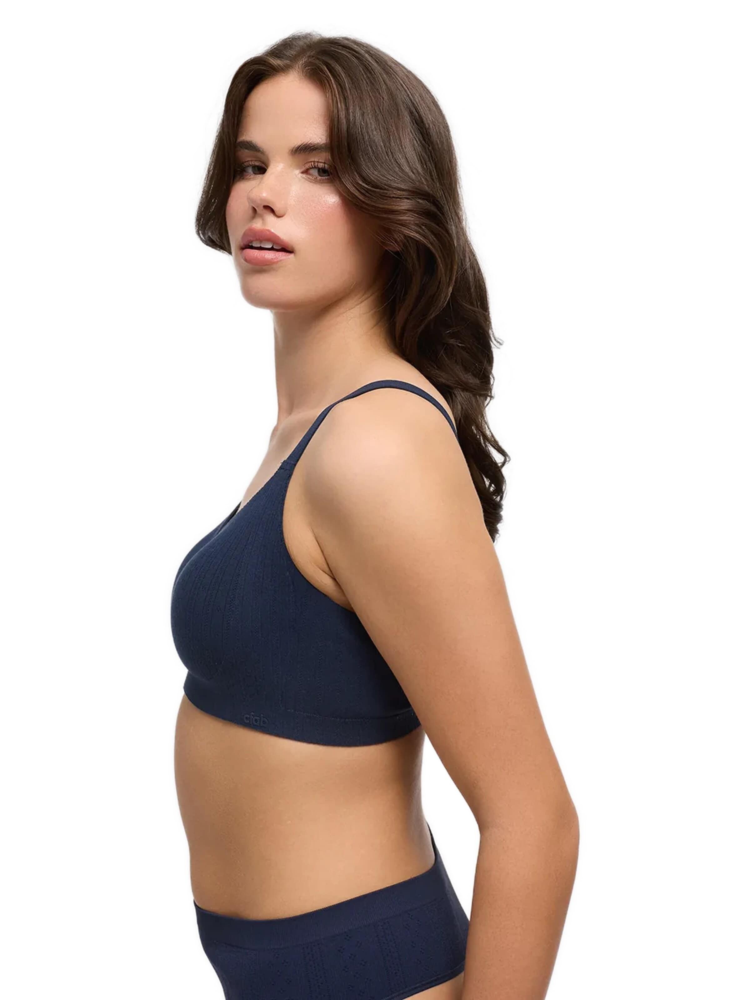 cfab Push-up BH 'Jaquard Seamless Compact Push-Up BH' in Blauw