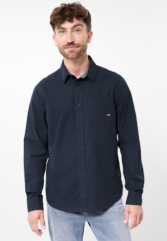 Street One MEN Regular fit Button Up Shirt in Blue: front