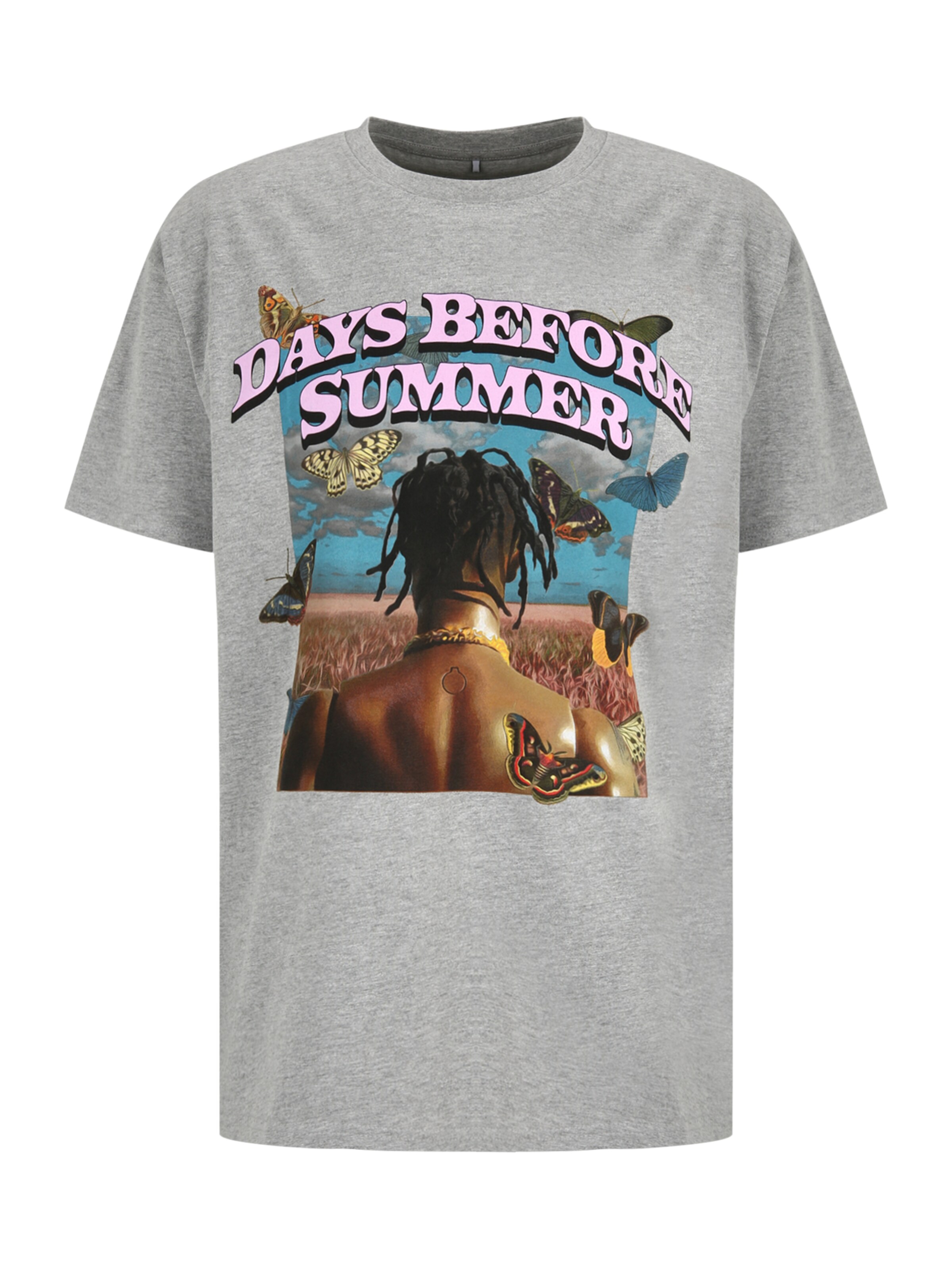 MT Upscale Koszulka 'Days Before Summer' w kolorze szary: przód