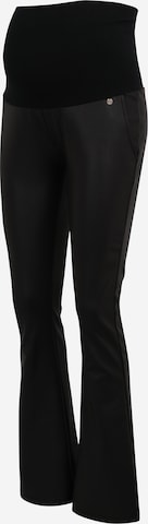 LOVE2WAIT Flared Leggings in Black: front