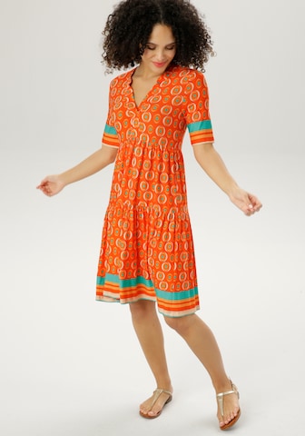 Aniston SELECTED Summer Dress in Orange