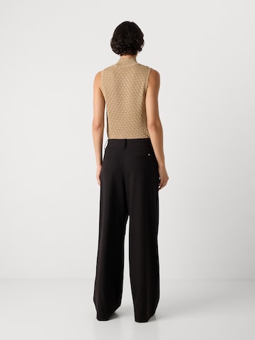 MOS MOSH Wide leg Pleat-front trousers 'MMEvie Bellevue' in Black