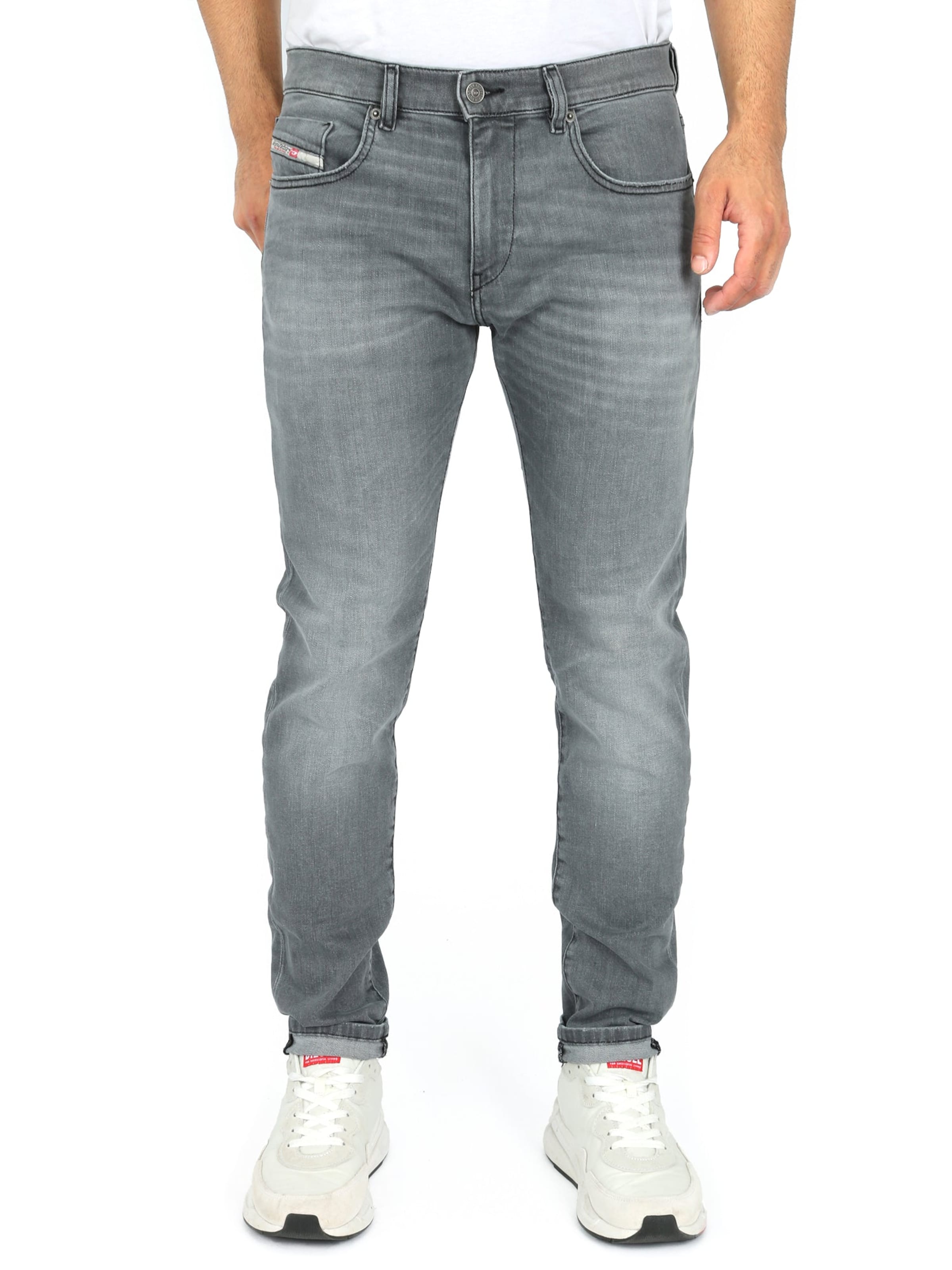 Coupe slim Jean 'D-STRUKT' DIESEL en argent