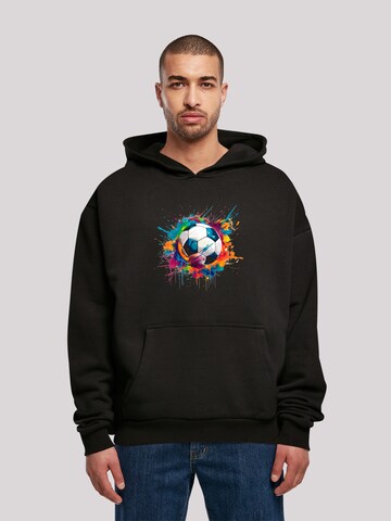 Sweat-shirt 'Bunte Fußball Grafik' F4NT4STIC en noir : devant