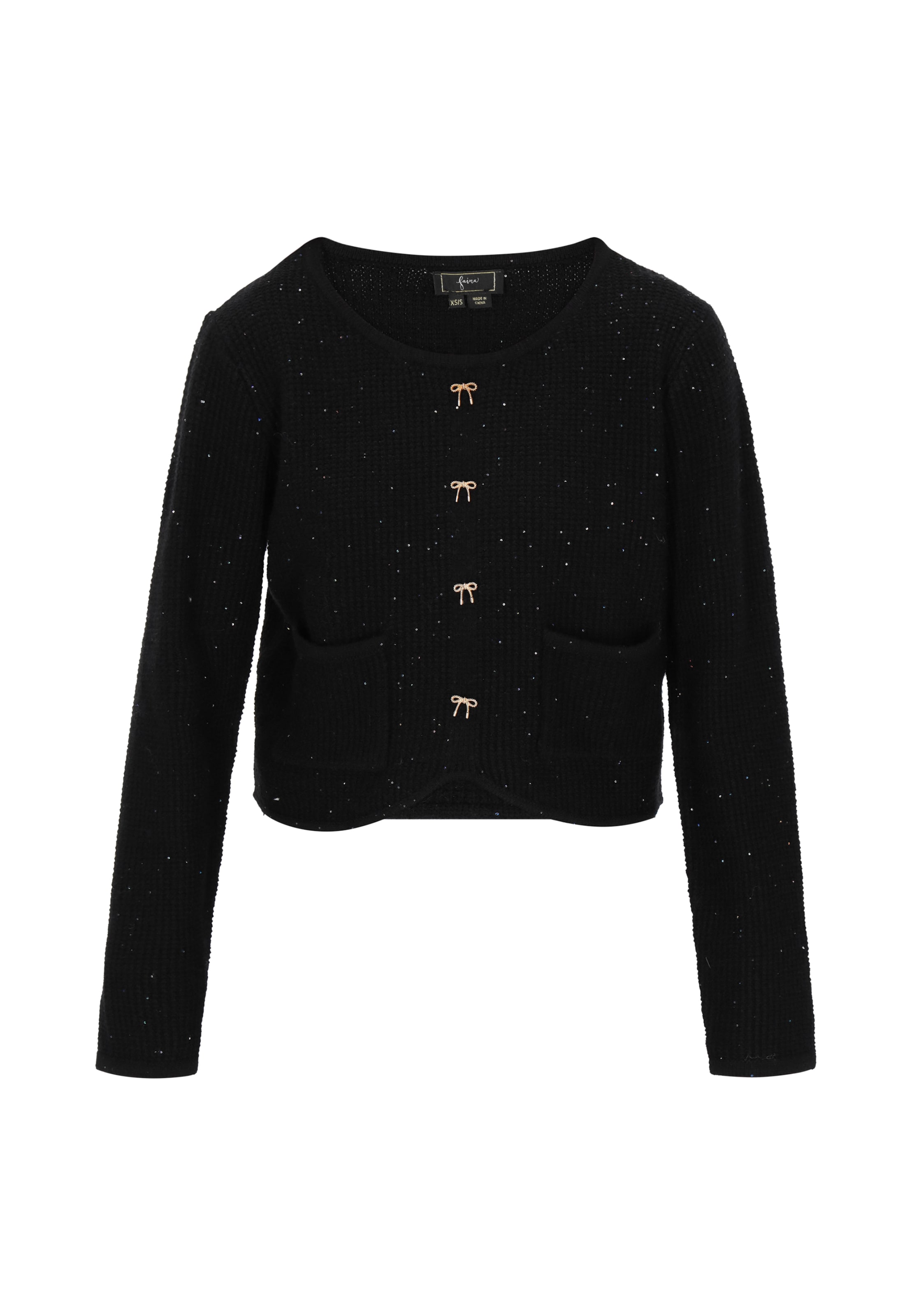 faina Kardigán - fekete: elől