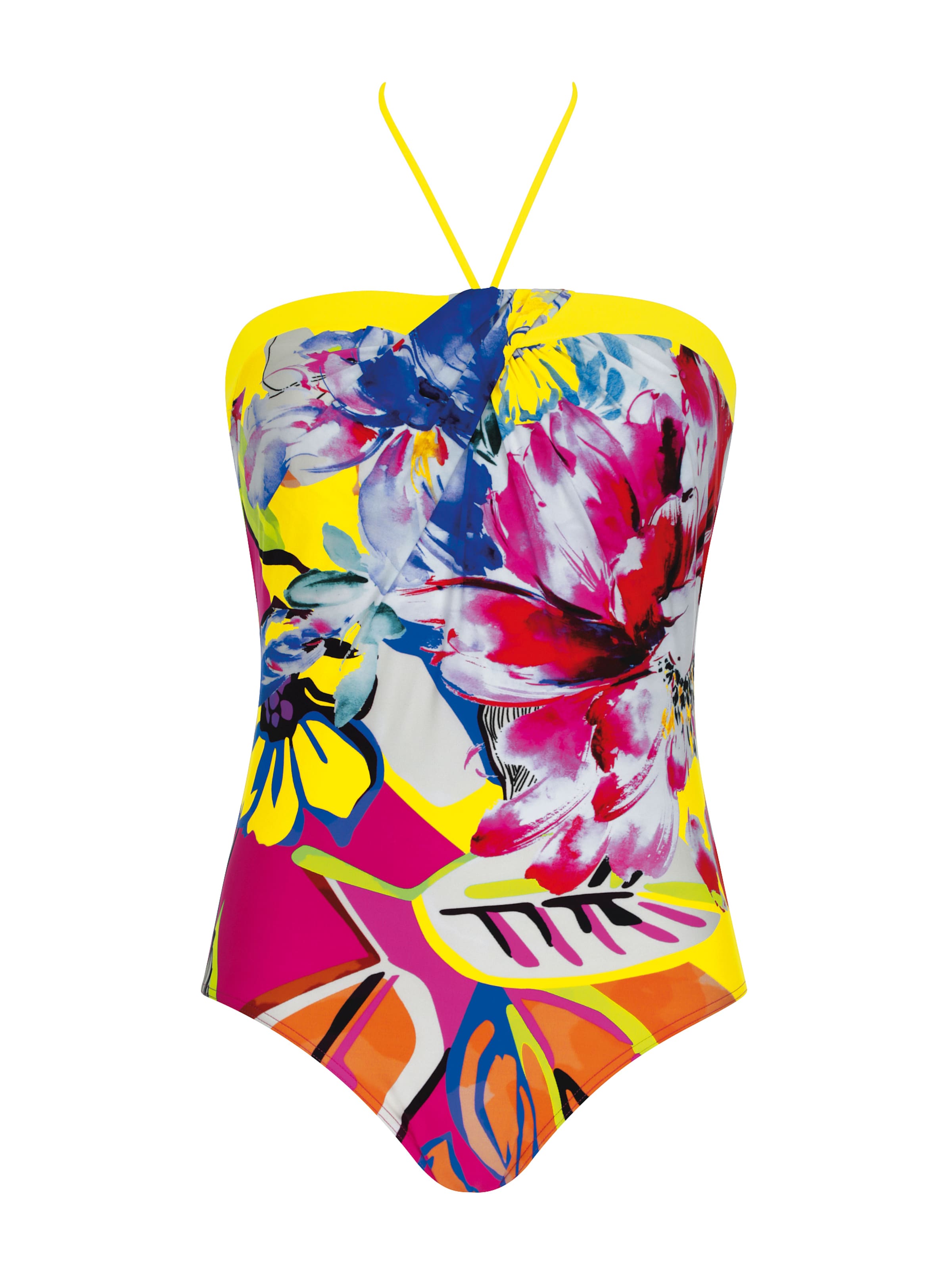 SUNFLAIR Badeanzug in blau / gelb / pink / weiß, Produktansicht