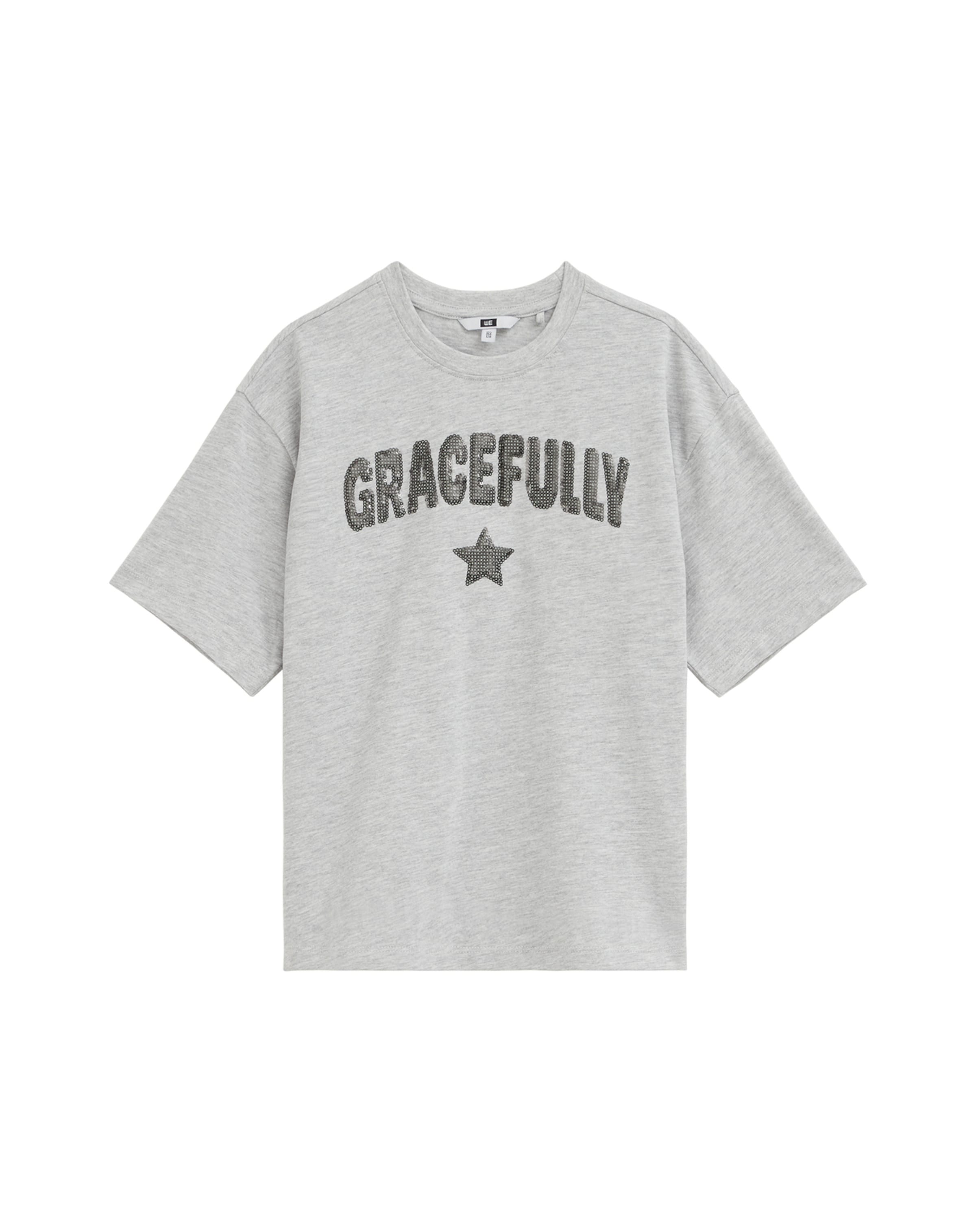 T-Shirt WE Fashion en gris : devant