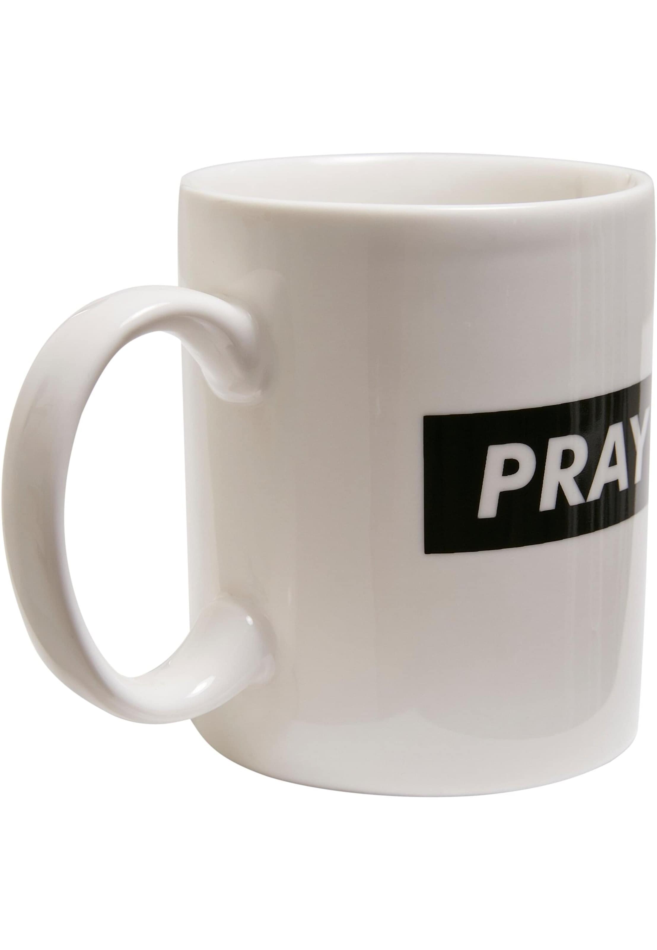 Tasse 'Pray' Mister Tee en blanc