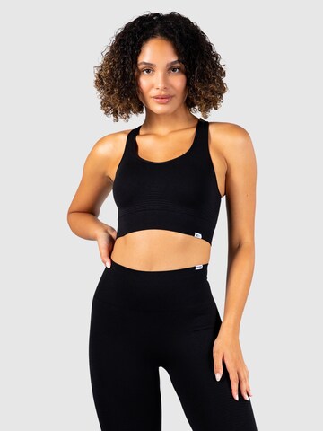 Bustier Soutien-gorge de sport 'Cleo' Smilodox en noir : devant