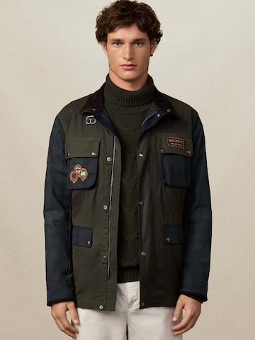 Hackett London Jacke 'Blackwatch Velo' in Grün: Vorderseite