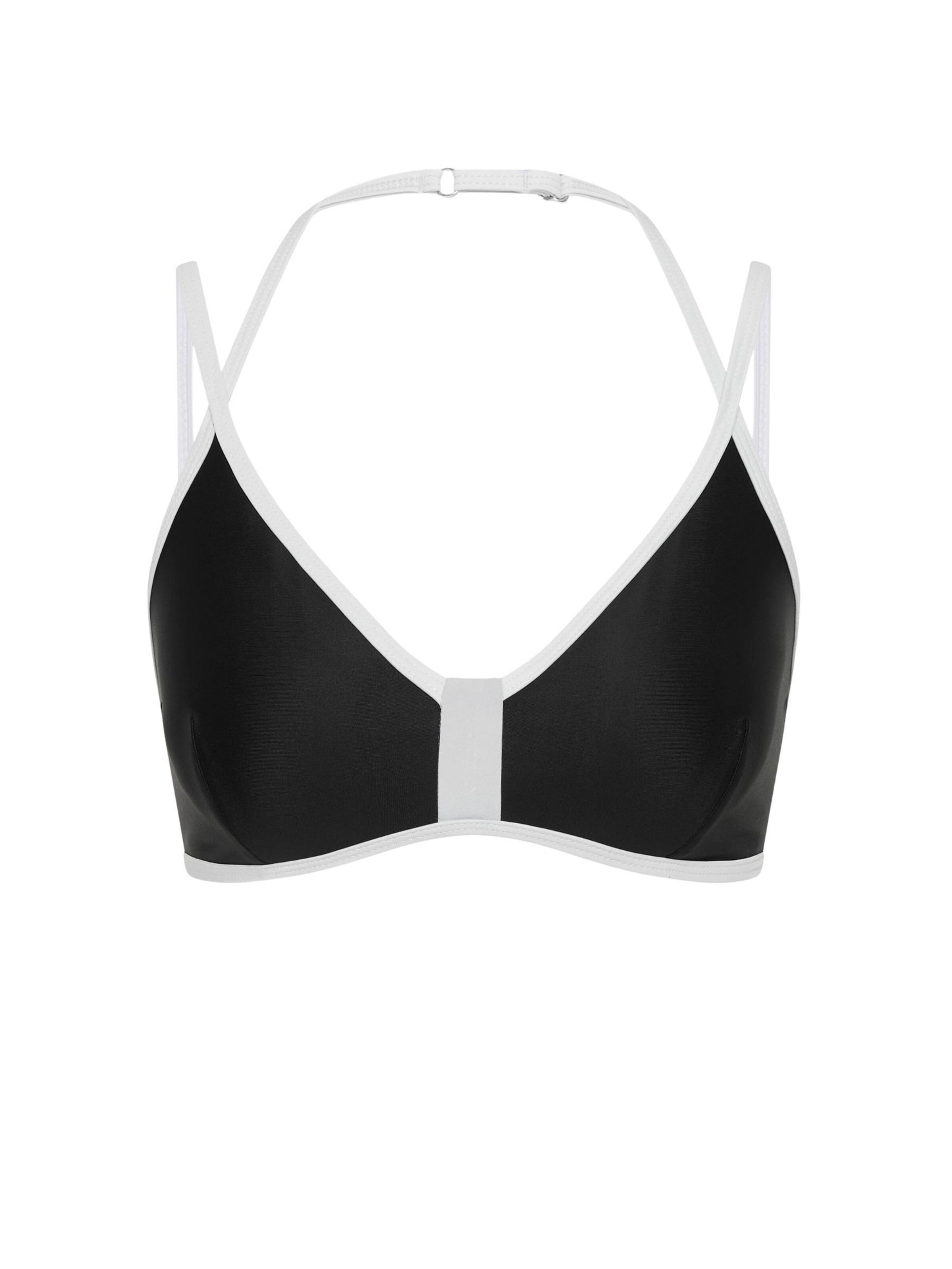 Horizon AthleticBalkonet Sportski bikini gornji dio 'Coral Sea Bikini Top Luna' - crna boja: prednji dio