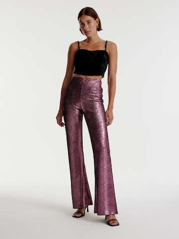 EDITED Flared Trousers 'Birla' in Pink