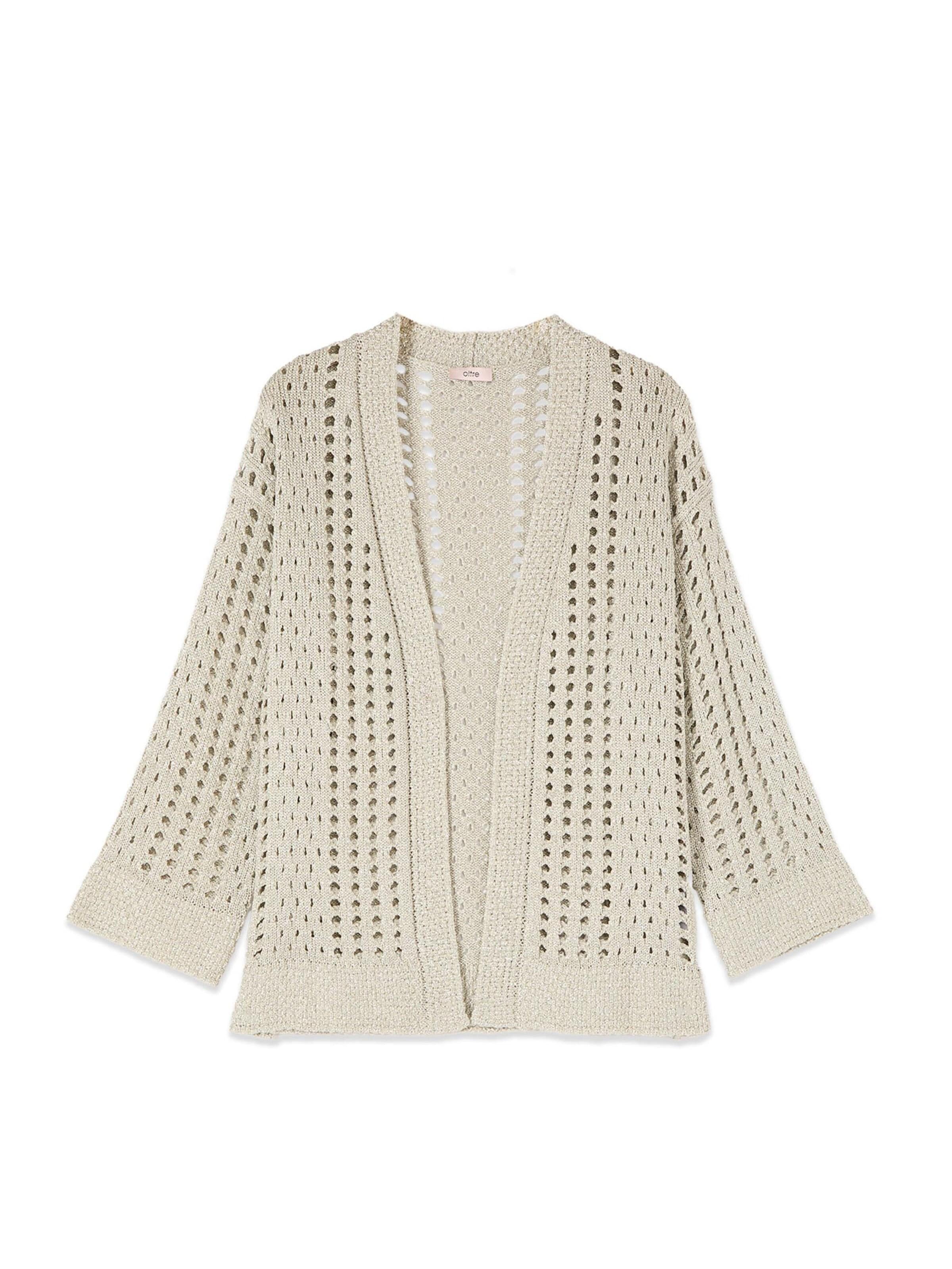 oltre Knit cardigan in Silver: front