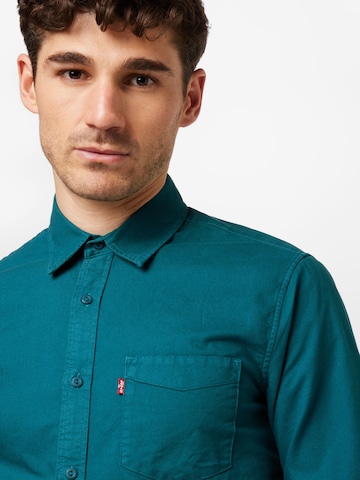 LEVI'S ® - Regular Fit Camisa 'Sunset 1 Pocket Standard' em azul
