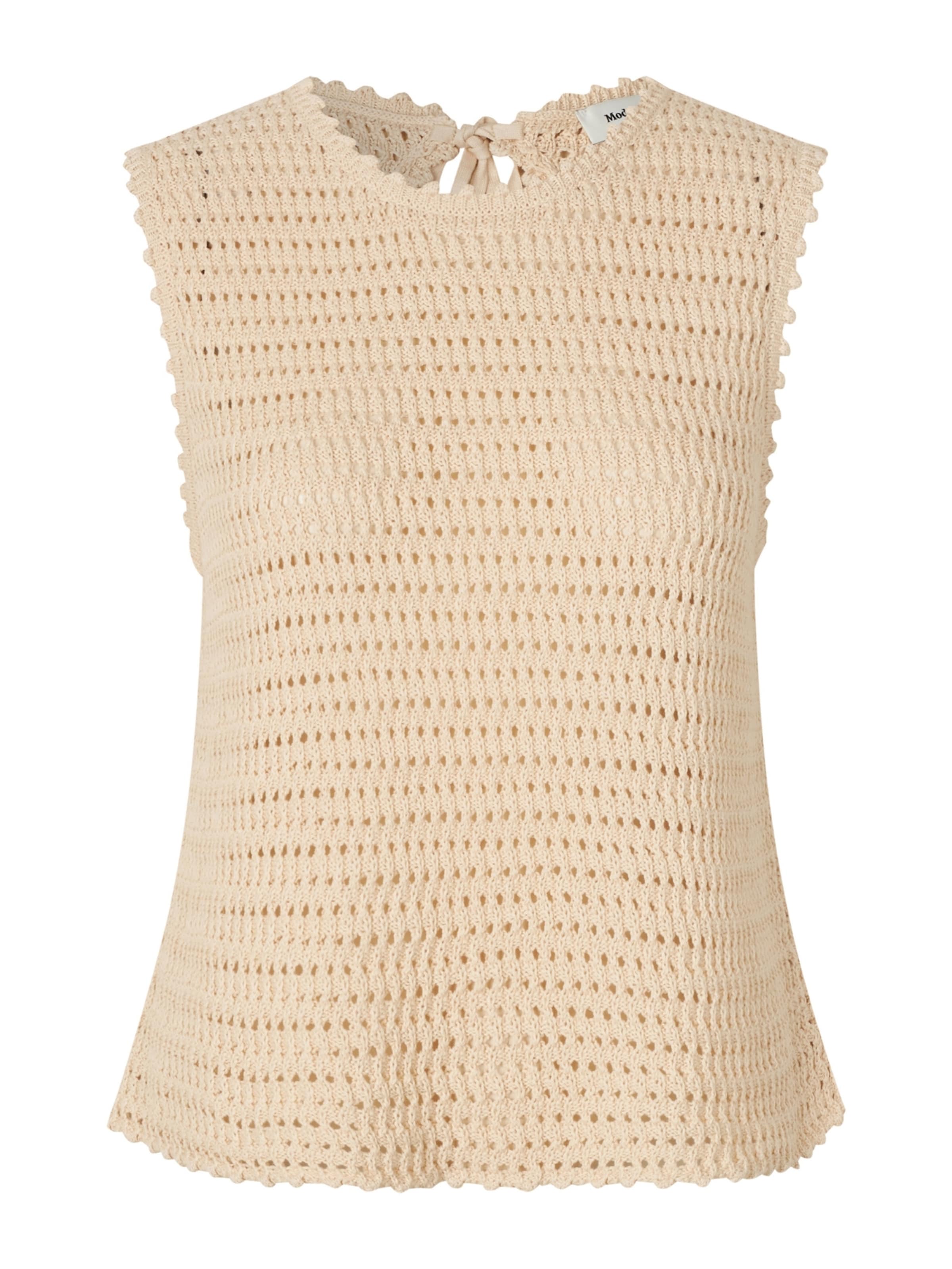 modström Πλεκτό τοπ 'Mie' σε μπεζ: μπροστά