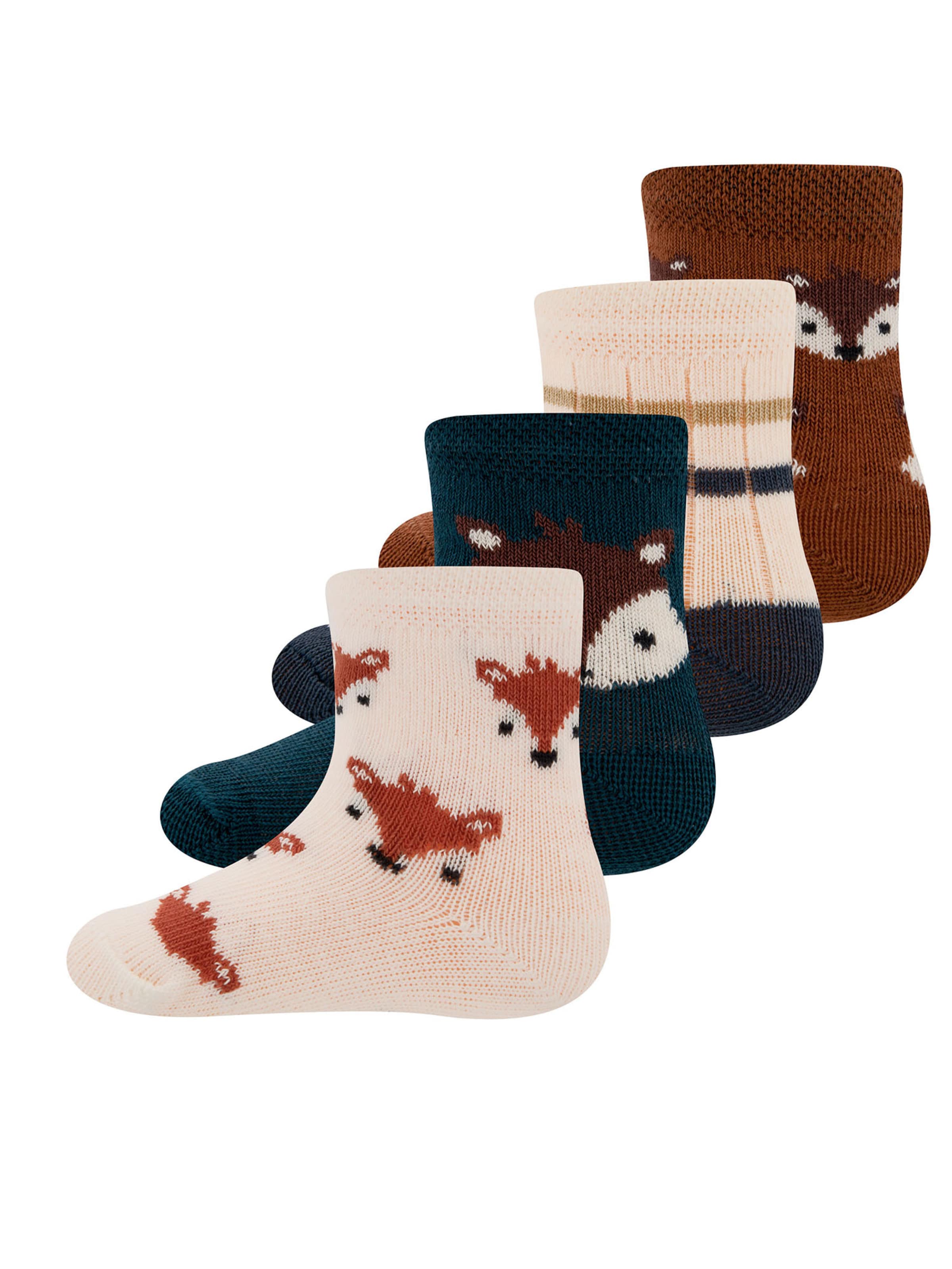 EWERS Socken 'Fuchs' in Beige: Vorderseite
