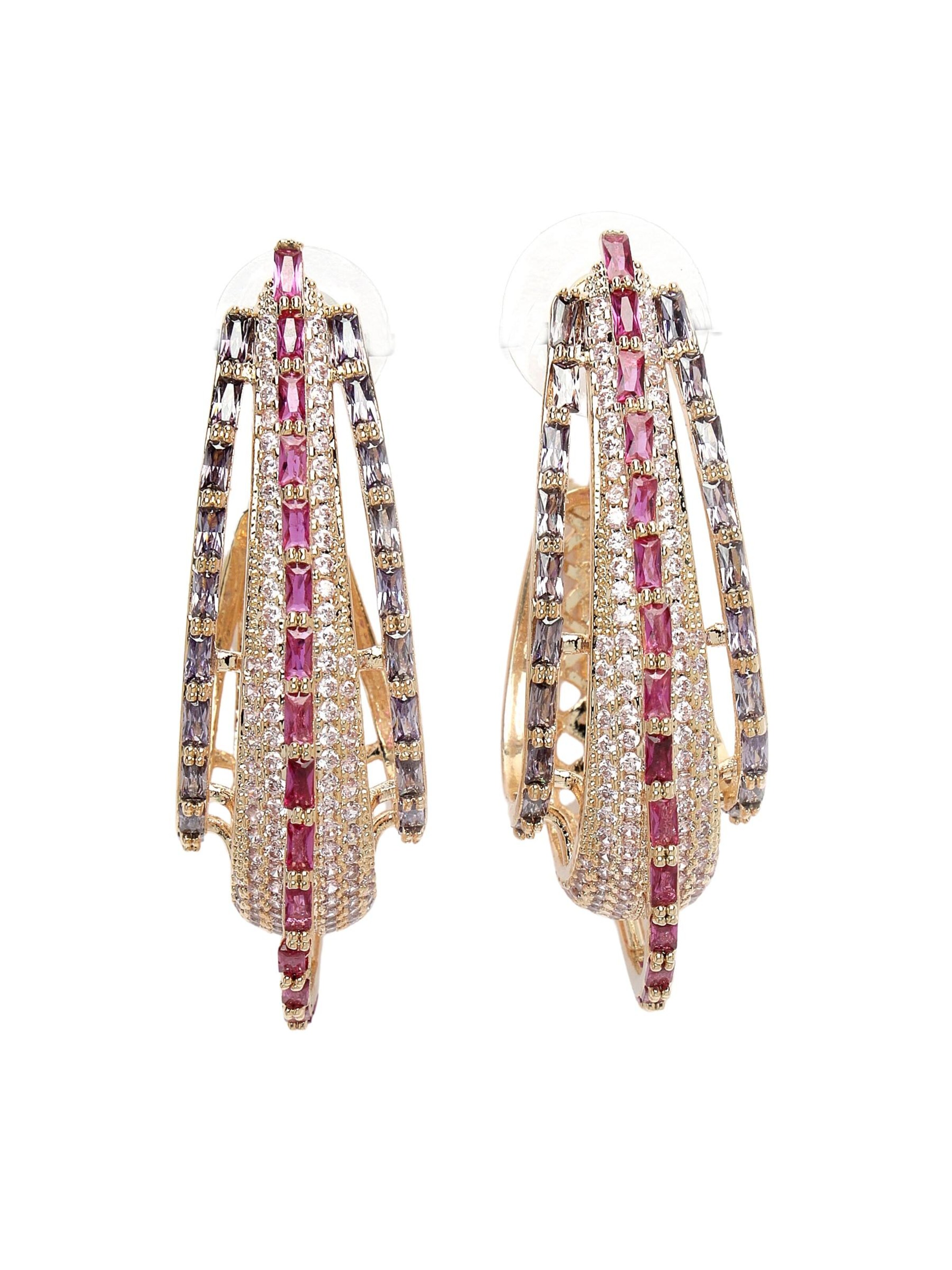 AVANT-GARDE PARIS - Pendientes 'Rosalinda' en rosa: frente