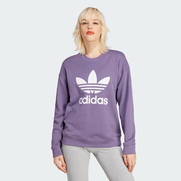 ADIDAS ORIGINALS Sweatshirt 'Trefoil' in Lila: predná strana