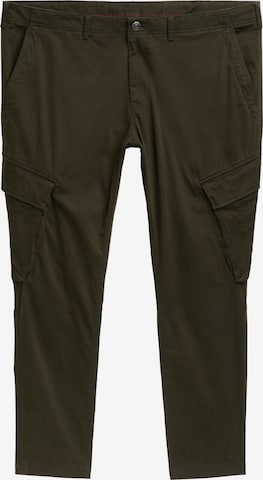 Effilé Pantalon cargo TOM TAILOR Men + en vert : devant