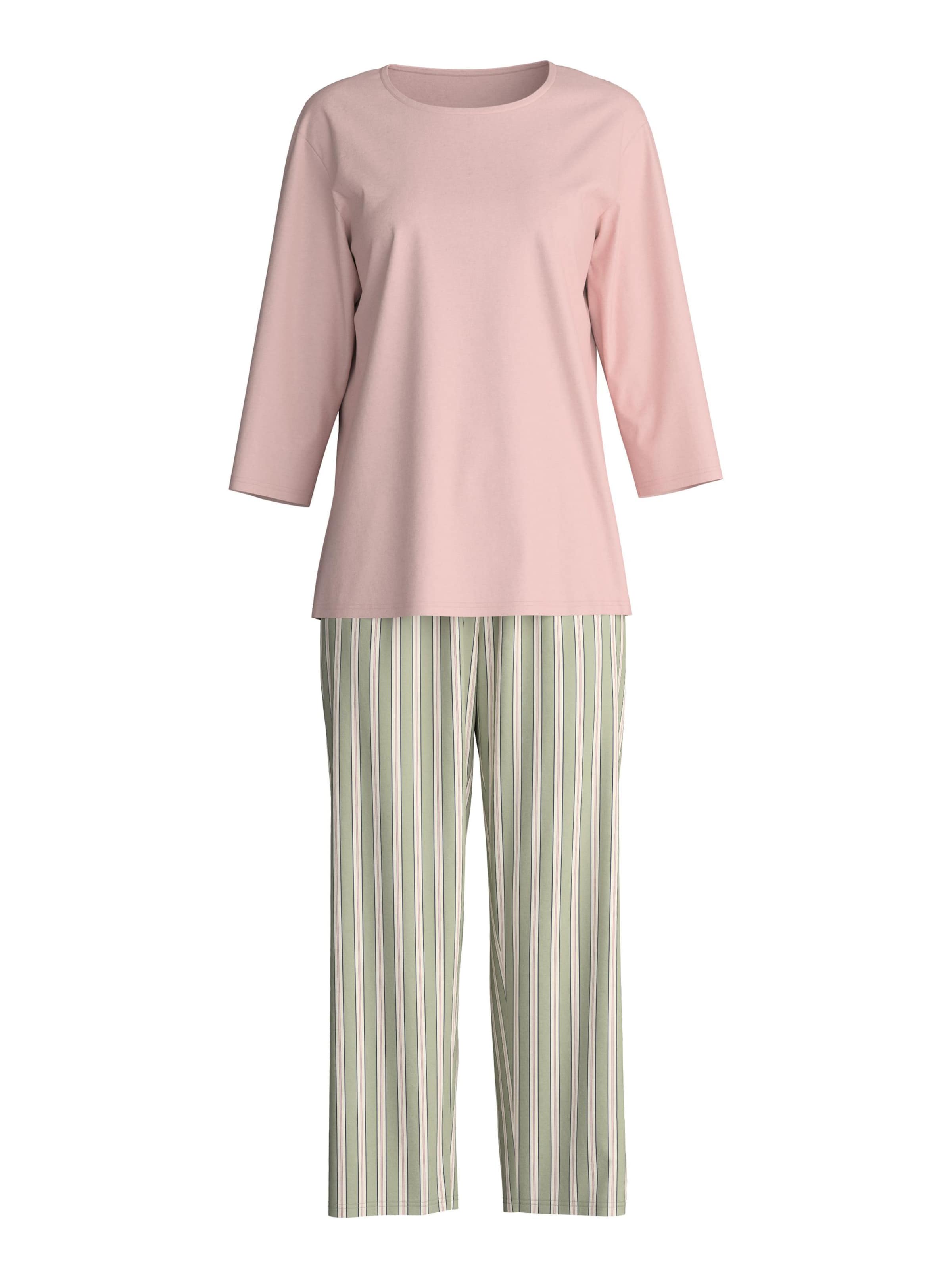 CALIDA Pyjama 'Cotton Special'‌‌‌ in Grau: Vorderseite