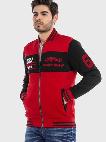 CIPO & BAXX Sweatjacke in Rot: Vorderseite