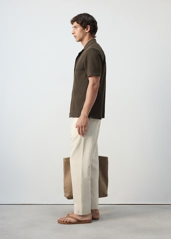 MANGO MAN Comfort Fit Hemd 'Algarvec' in Braun