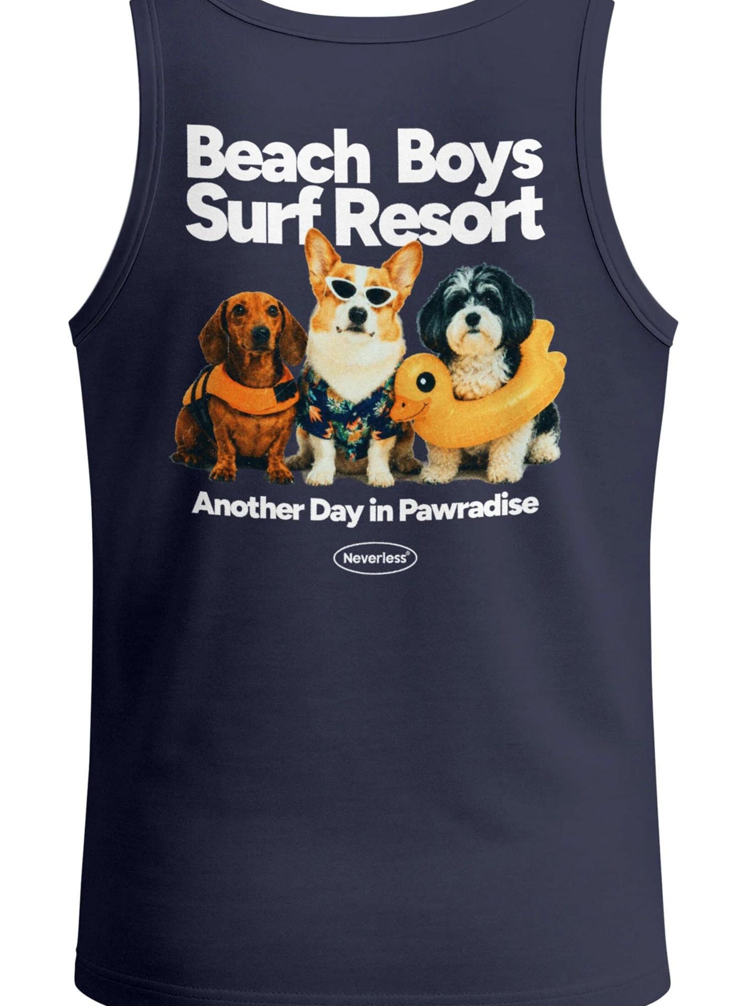 Neverless Shirt 'Beach Dogs' in Blue