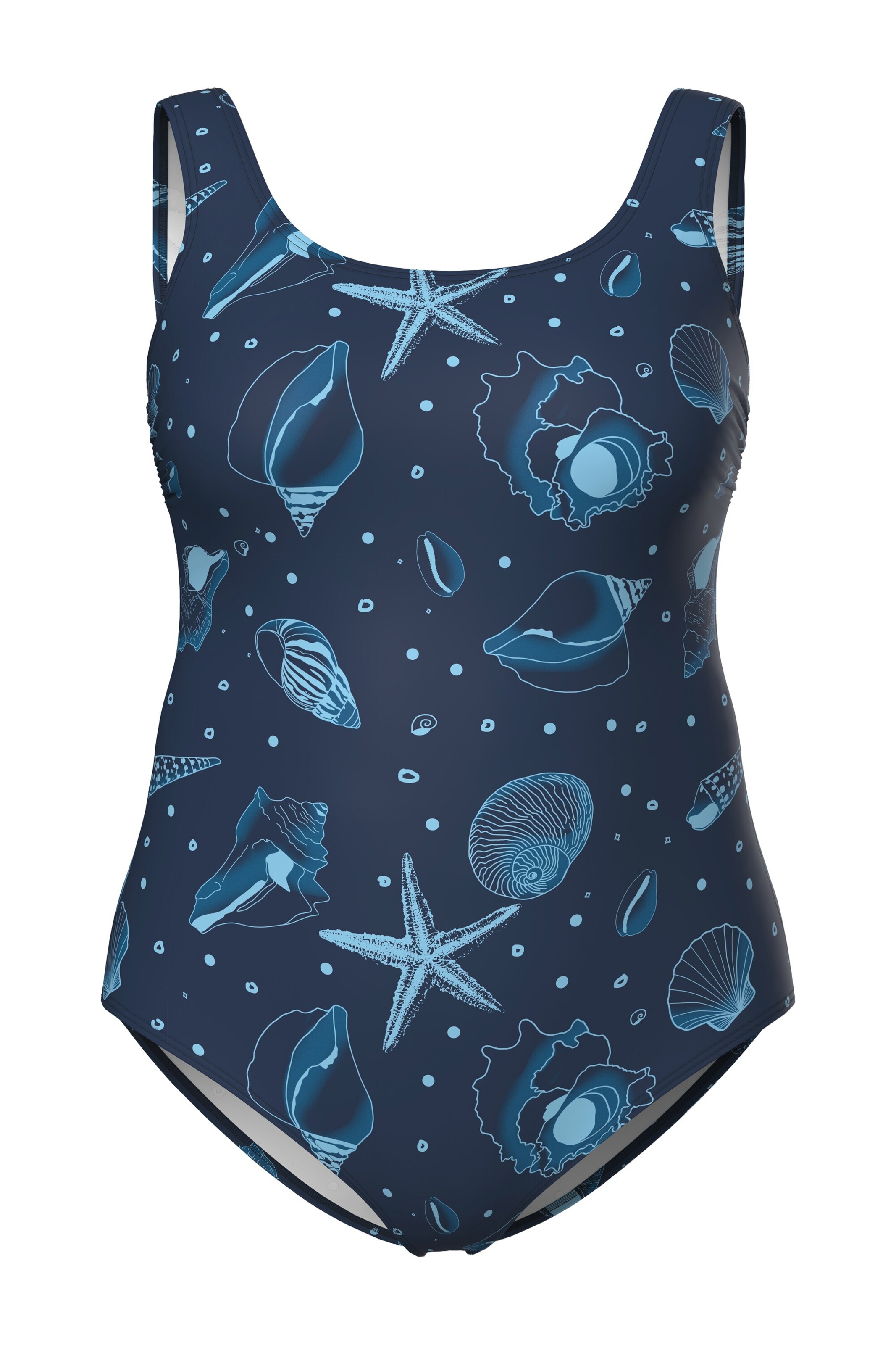 Ulla Popken Badpak in de kleur Donkerblauw, Productweergave