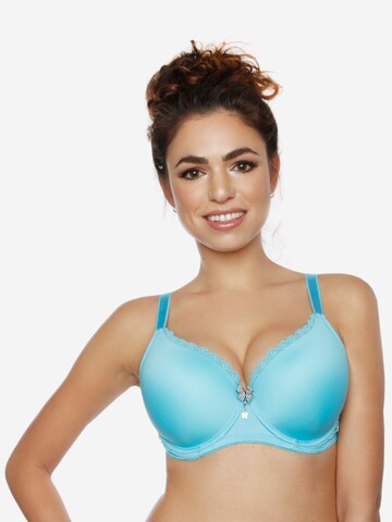 SugarShape T-shirt Bra 'Pure' in Blue: front