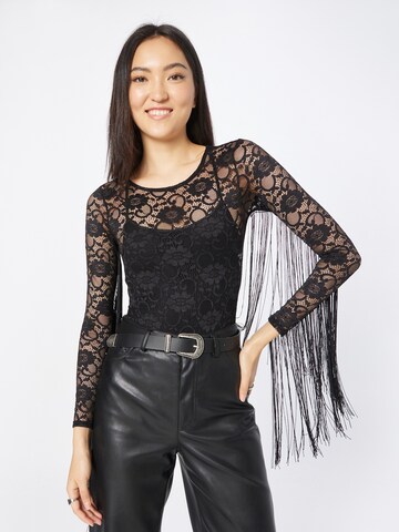 Nasty Gal Shirtbody i sort: forside