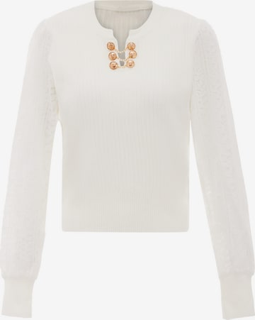 Pull-over NAEMI en blanc : devant