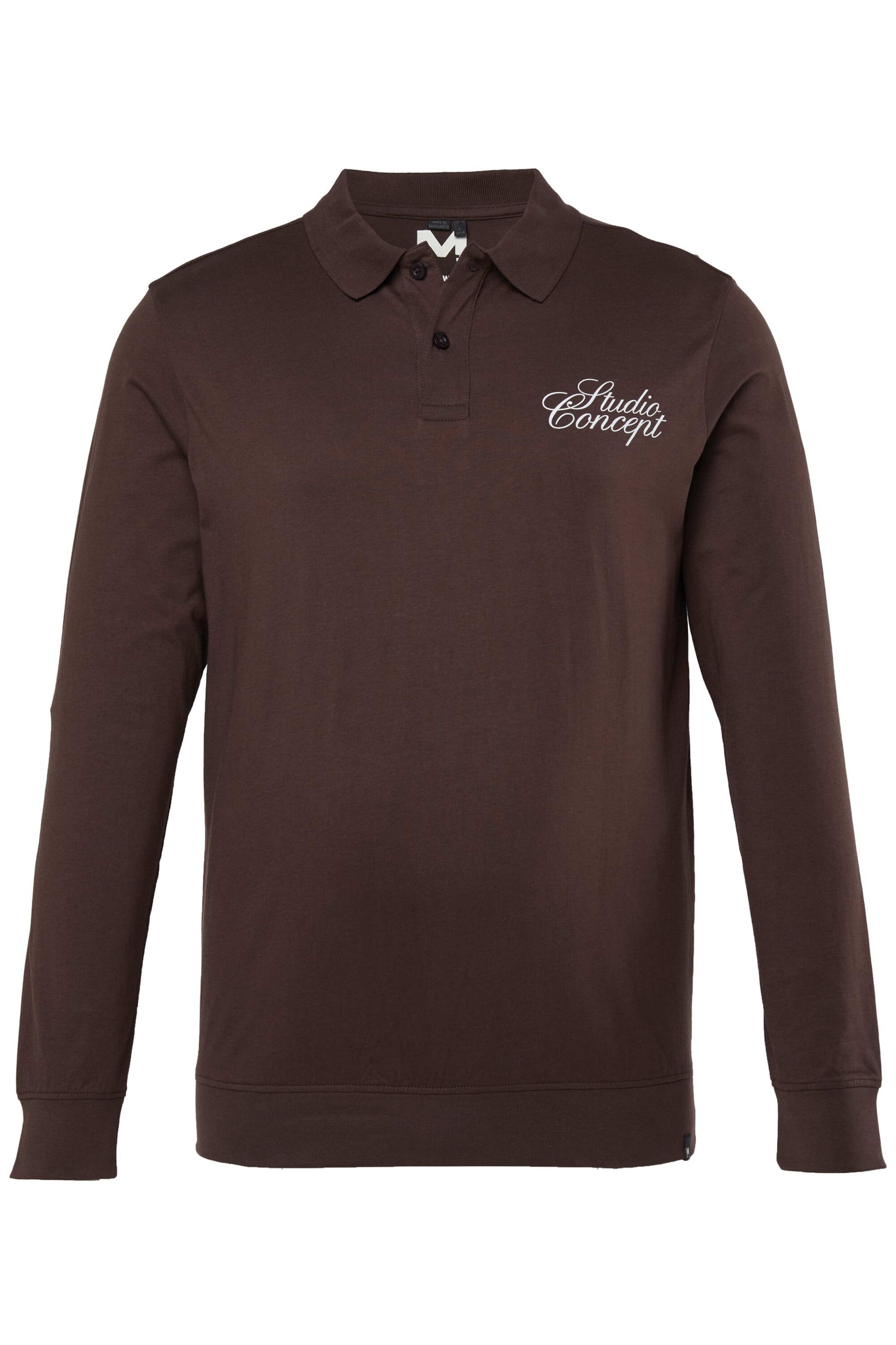 Men Plus Shirt in L in de kleur Bruin / Wit, Productweergave