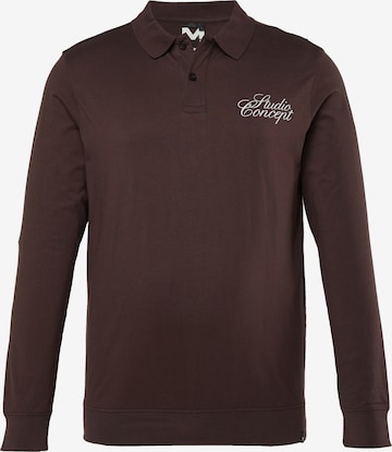 Men Plus Shirt in Bruin: voorkant