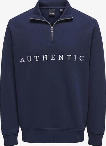 Only & Sons Sweatshirt in Blauw: voorkant