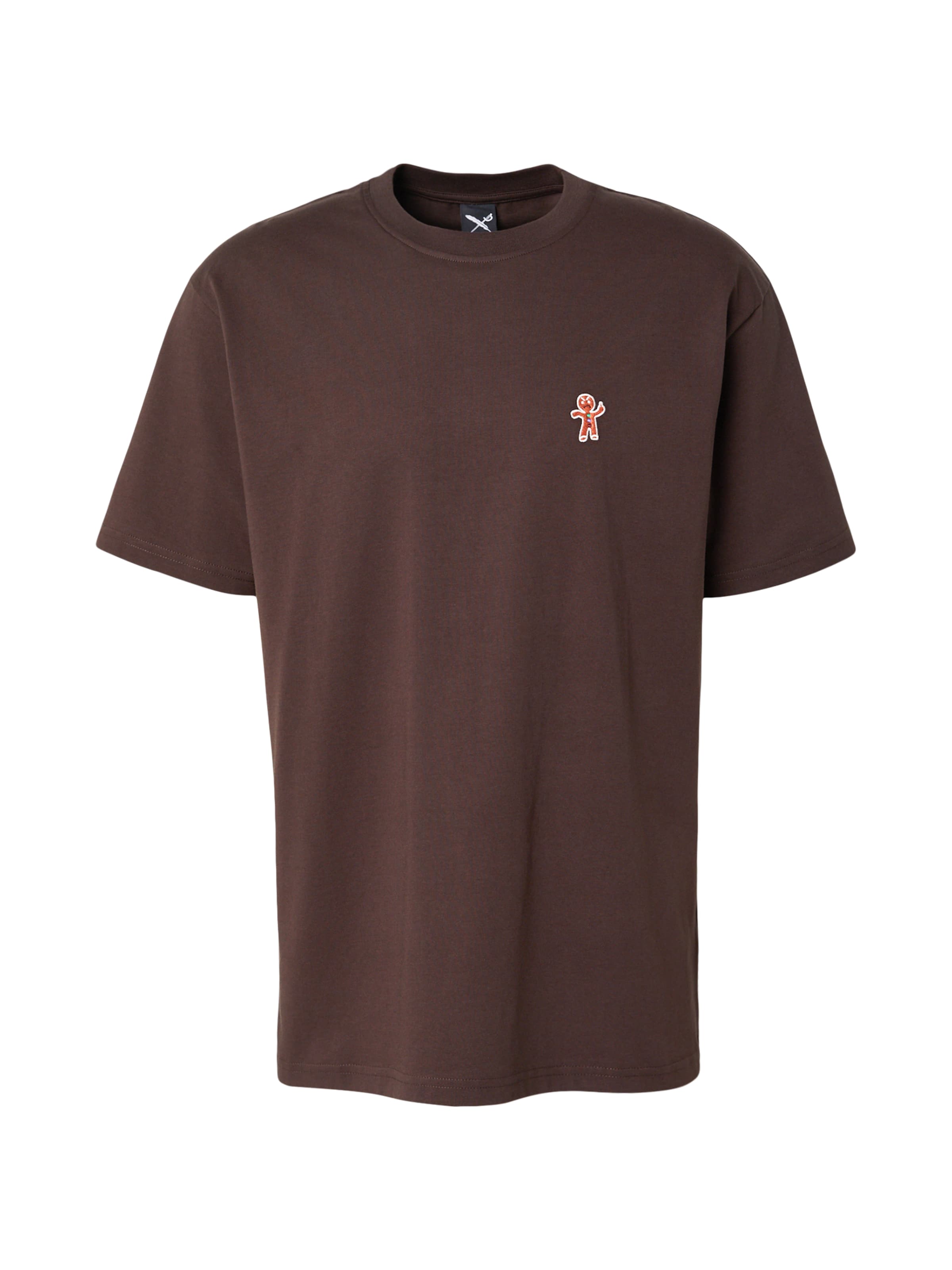 Iriedaily - Camiseta 'Cookieman' en marrón: frente