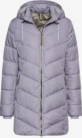 CAMEL ACTIVE Wattierte Jacke mit abnehmbarer Kapuze in Lila: Vorderseite