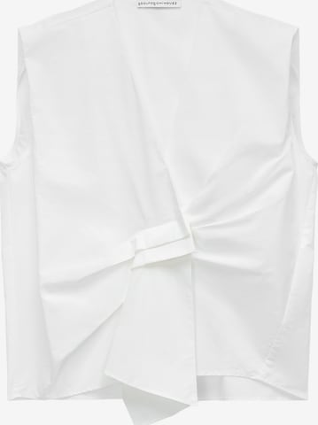 balta Adolfo Dominguez Palaidinė be rankovių: priekis