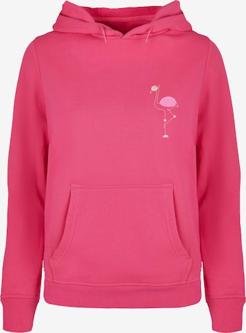 Merchcode Sweatshirt 'Flamingo' in Pink: predná strana