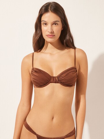 CALZEDONIA Balconette Bikinitop in Braun: Vorderseite