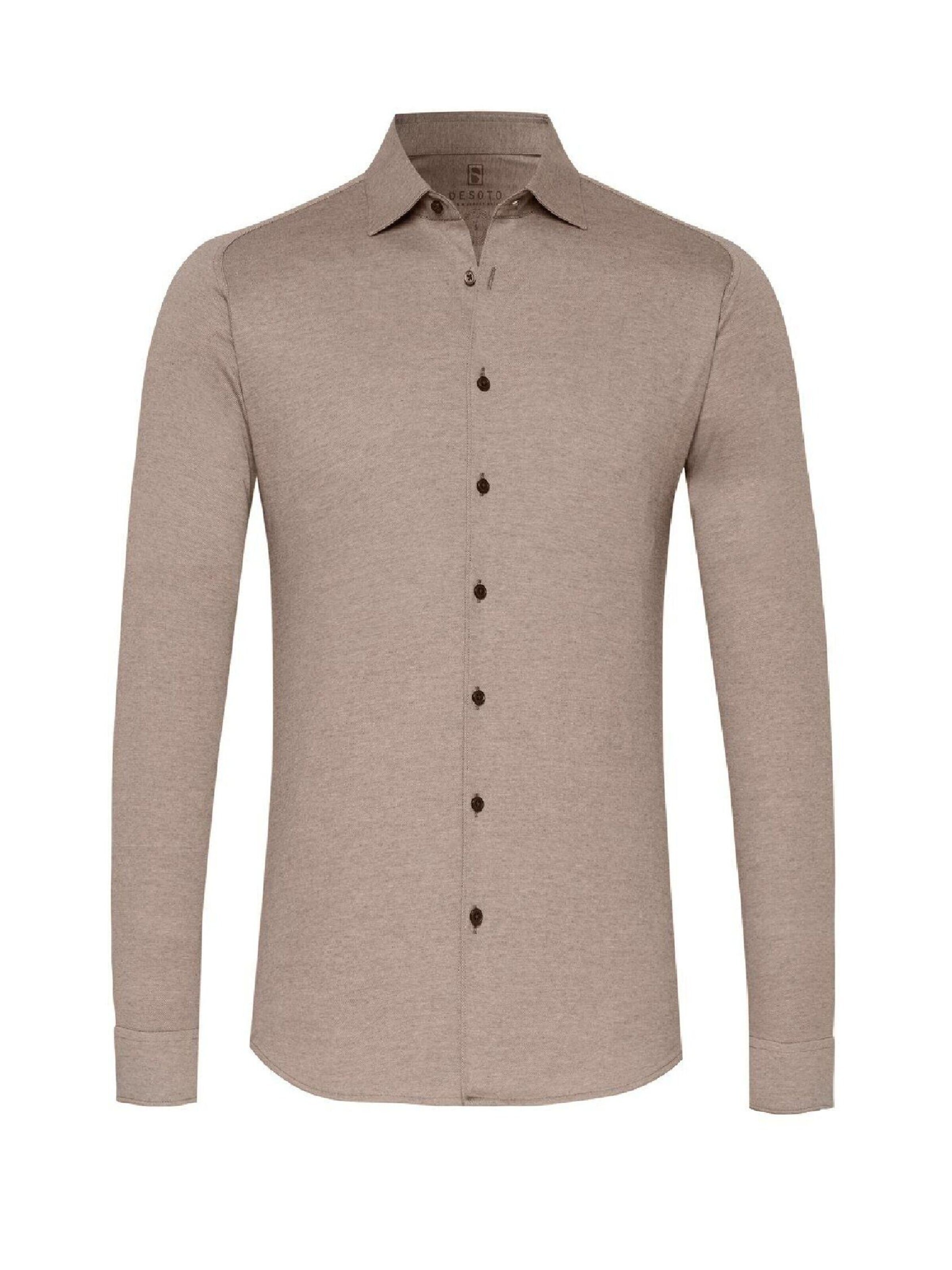 Coupe slim Chemise business DESOTO en marron : devant