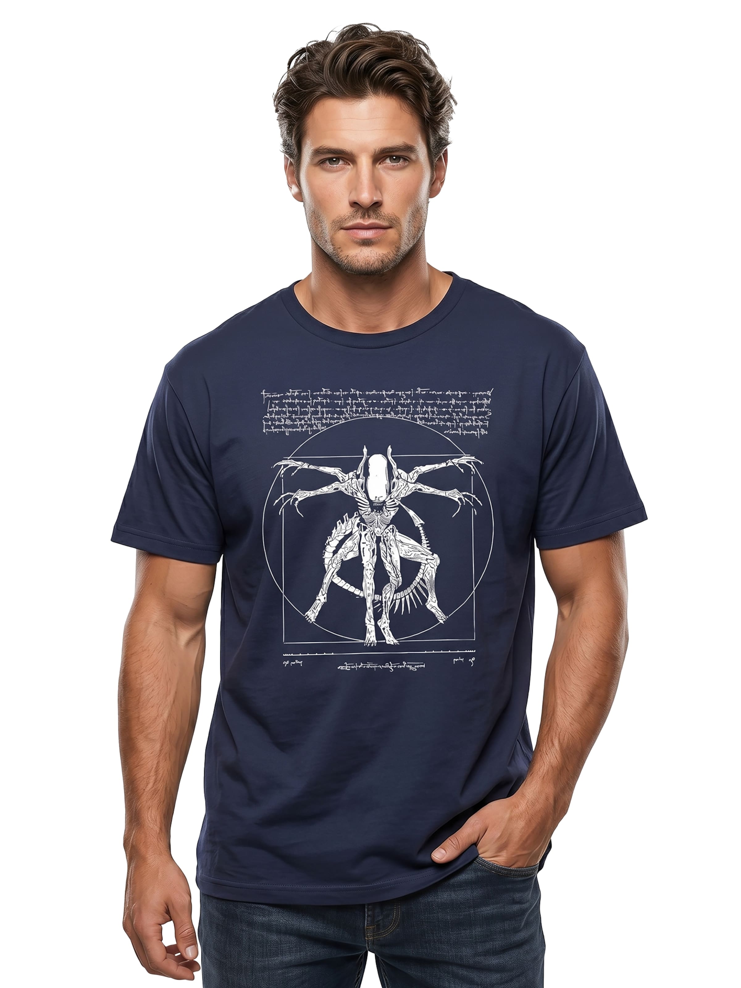 MAKAYA Shirt 'Alien' in Blue: front