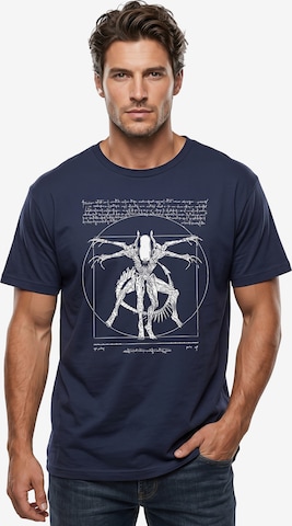 MAKAYA Shirt 'Alien' in Blue: front