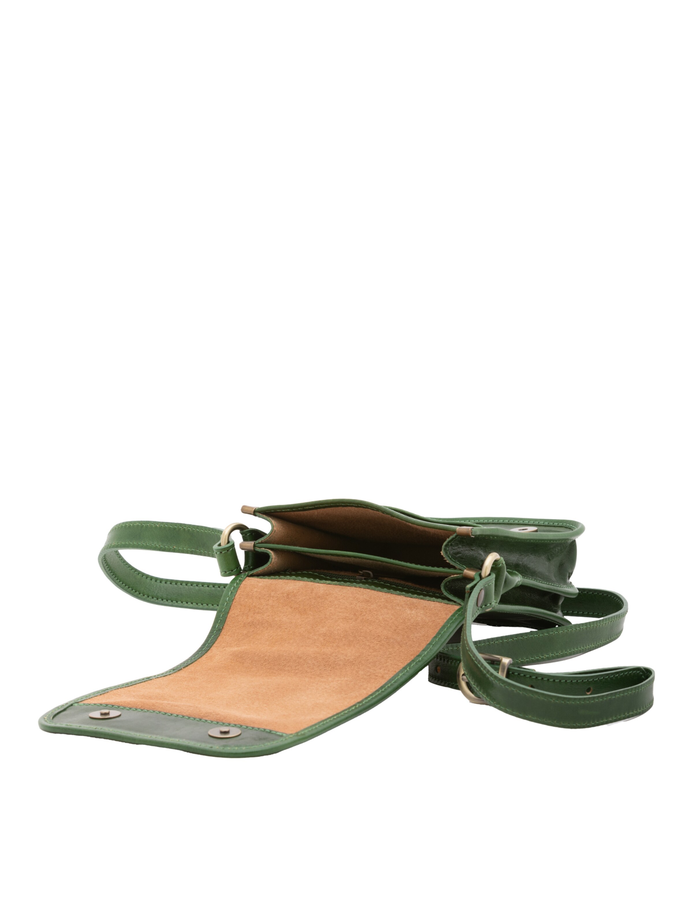 Borsa a tracolla 'Borsa a tracolla uomo vera pelle con calamita - Made in Italy' di I Fratelli in verde