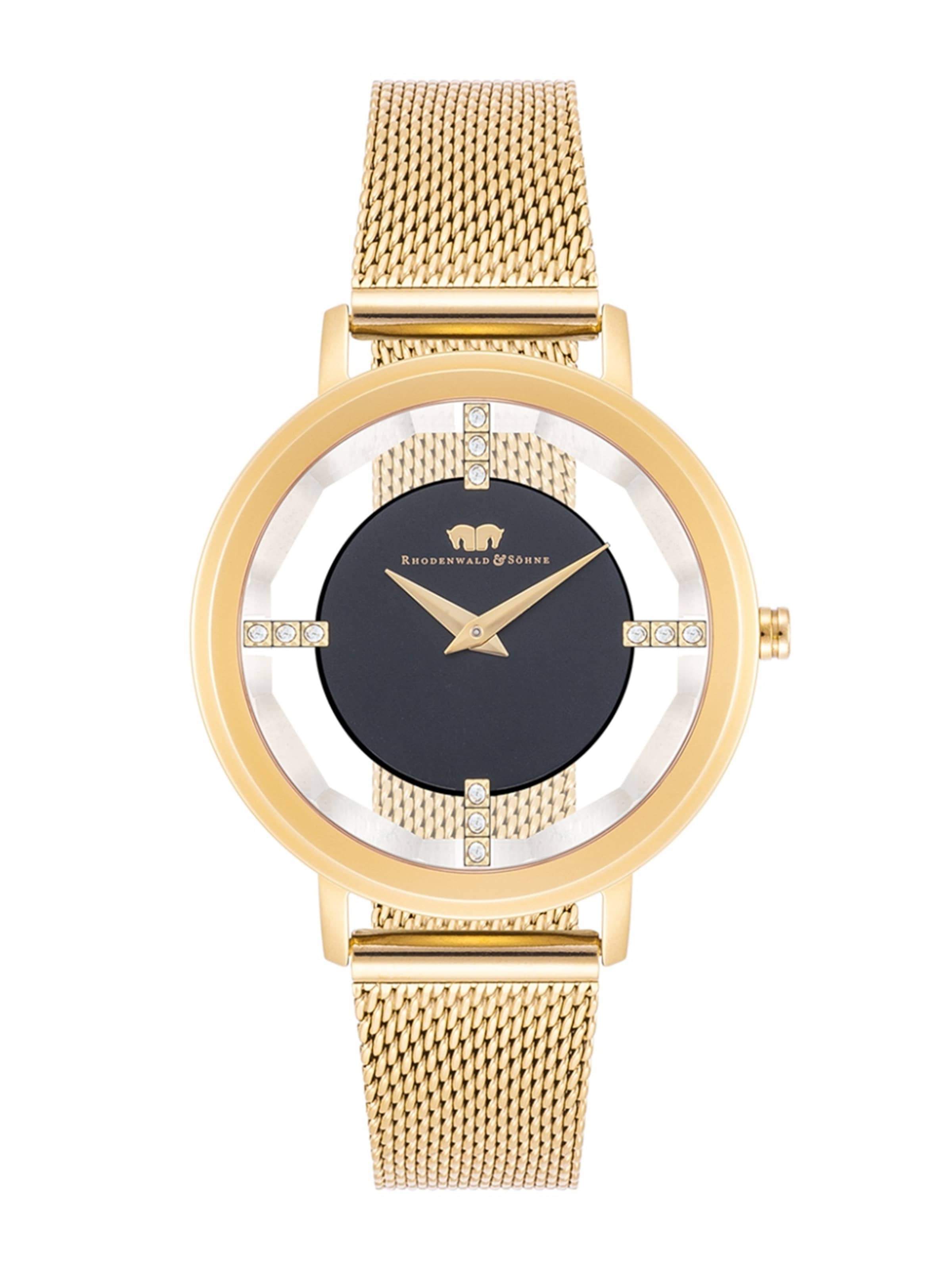 Rhodenwald & Söhne Analoguhr in Gold: Vorderseite