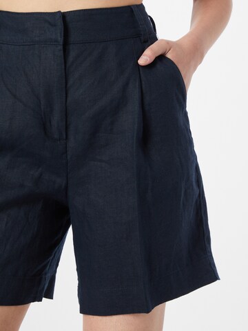 Sisley Loose fit Pleated Pants in Blue