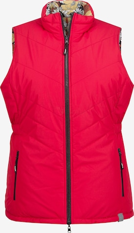 Ulla Popken Bodywarmer in Rood: voorkant